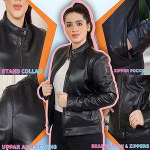 Nouvelle Arrivée 2026 – Blouson en Cuir Tendance pour Femme Taille Adulte, Fabrication Usine, Prix Abordable, Style Urbain - Product Image 5