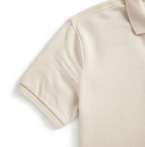 Camisa de Hombre Personalizada de Algodón Piqué, Color Caqui Sólido, Manga Corta, Corte Ajustado, Transpirable, Informal, para Golf, Tenis, Trabajo, Uniforme - Product Image 2