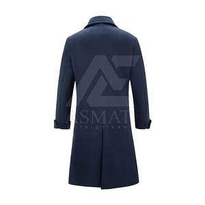 Manteau long en laine sophistiqué pour homme, chaud et luxueux, style gentleman, en vente - Product Image 6