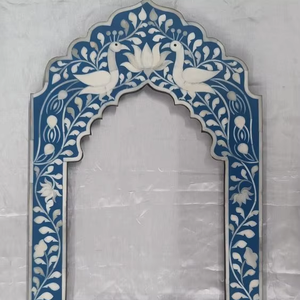 Cadre photo lumineux et miroir mural personnalisés, faits à la main, en os incrusté, écologiques, d'Inde, pour la décoration intérieure, avec logo - Product Image 1