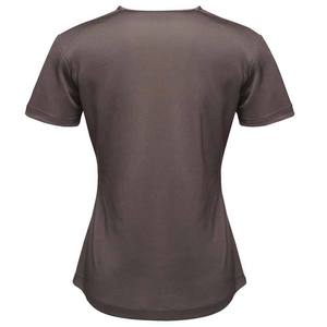 เสื้อยืดคอกลมแขนสั้นทรงสลิมฟิต ระบายอากาศได้ดี เป็นมิตรกับสิ่งแวดล้อม ผลิตตามสั่งสำหรับผู้หญิง สีพื้น แห้งเร็ว ผลิตจากโพลีเอสเตอร์ ทรงลำลอง - Product Image 2