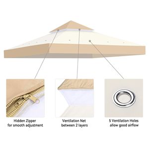 Tenda 2T 8x8ft con Tetto Rosso, Pergola e Gazebo - Categoria Prodotti - Product Image 3