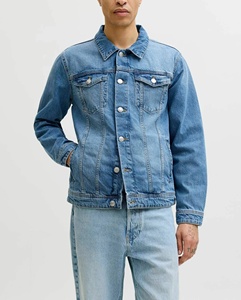 Veste en jean pour homme de style vintage personnalisable, 100% coton, respirante, avec broderie, positions de logo entièrement personnalisables - Product Image 1