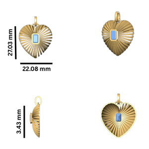 SARVOTTAM - Colgante de Corazón Minimalista con Incrustaciones de Diamantes Cultivados en Laboratorio en Oro de 14 Quilates para Mujer, Certificado por IGI - Product Image 3