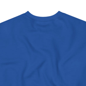 Sweat-shirt unisexe blanc à col rond bleu royal avec motif brodé circulaire, pull en molleton à manches longues, vêtement décontracté et tendance - Product Image 4