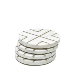 Modern Design Sustainable Stone <b>Marble</b> <b>Coasters</b> Eco-Friendly Durable Washable - Product Image 3
