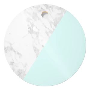 Planche à découper personnalisée en marbre massif avec poignée pour repas au fromage Planche à découper en marbre blanc avec coutures - Product Image 1