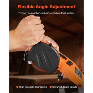 Afilador de Cadenas Eléctrico Profesional de 85W, 5000 RPM, Afilador de Cadenas de Sierra de Banco con 2 Muelas Abrasivas - Product Image 3