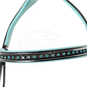 Bridon de cheval en cuir de haute qualité professionnel avec options personnalisables pour un confort et une stabilité optimisés lors de l'équitation quotidienne - Product Image 5