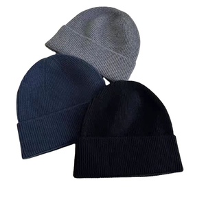 2025 Unisex Sports Adult Hats Custom Color 100% Merino <b>Wool</b> <b>Beanie</b> With Cuff Ribbed Knitted Cap for Beach Use - Product Image 4