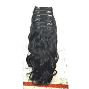 Extensions de cheveux indiennes à clips les plus vendues, cuticules alignées, 100% lisses, cheveux de haute qualité, longue durée, 100% QUALITÉ SUPÉRIEURE - Product Image 4