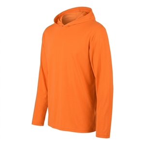 Wholesale <b>Men</b> Orange Hooded Long Sleeve <b>Sweatshirt</b> Solid Color Casual Knitted Regular Fit High Quality - Product Image 5