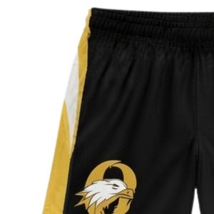 Shorts de lacrosse unisexe noir et or sublimés, légers en polyester, uniforme d'équipe, vêtements de sport performants pour l'entraînement - Product Image 4