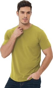 T-shirts décontractés à manches courtes pour hommes, grandes tailles, en tissu tricoté respirant, col rond, personnalisables, avec impression sur le devant - Product Image 3