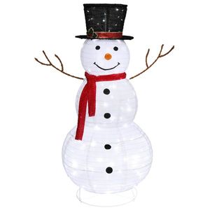 60*60*120cm 30.00V 3.60W Bonhomme de neige blanc en polaire pour jardin, décoration de Noël, remplace le produit 62175283, lumières de Noël - Product Image 1