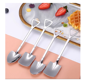 Mirror Polished Long Handle 4-Piece Eco-Friendly Stainless Steel Spoon Set for Wedding Tea Dessert Tableware 30mL Capacity - Product Image 1