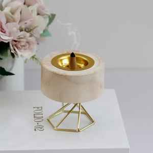 Soporte de Metal de Lujo para Incienso con Base de Madera, para Ramadán, Eid, Bodas, la Mejor Calidad, Estilo Árabe, Moderno, Quemador de Mubkhar y Oud - Product Image 1