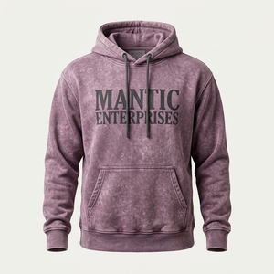 Sudadera con Capucha Personalizada para Hombre, 100% Algodón, con Patrón Bordado DTG, Lavada y Desteñida, Sudadera con Capucha Moderna - Product Image 1