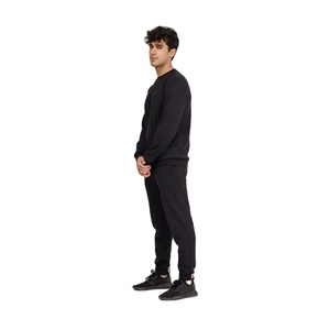 Survêtement d'hiver personnalisé pour hommes 100% coton pantalon de survêtement zippé et sweat à capuche motif solide respirant imprimé propre logo - Product Image 1