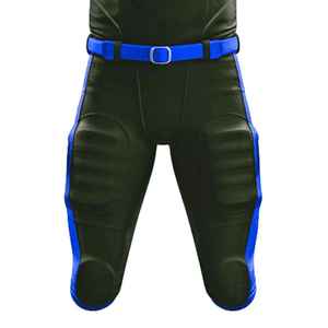 Maillot de football américain personnalisé unisexe col en V manches courtes noir bleu sublimé anti-humidité maille régulière uniforme - Product Image 3