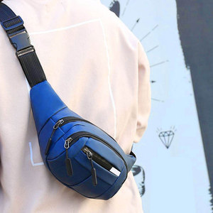 Sac banane unisexe Econex Sports en similicuir bleu, sangle détachable, fermeture éclair, étanche, pour la chasse, la randonnée, 21L - Product Image 3