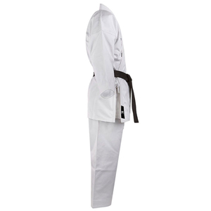 Uniforme de Karate Negro para Adultos, 100% Algodón, Duradero, Corte Regular, Unisex, Conjunto de Ropa de Artes Marciales, Cinturón Blanco Incluido - Product Image 2