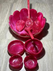 Nuevo Tazón de Resina Hecho a Mano para Ensaladas, Tazón para Servir Alimentos, Tazón de Resina de la Mejor Calidad, Servidor de Ensaladas de Resina de Colores, Tazón Decorativo para Alimentos y Ensaladas - Product Image 2