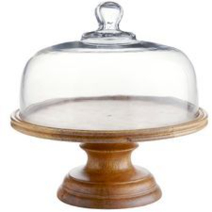 Base Redonda de Madera para Pastel con Cúpula de Cristal, Hecha a Mano, para Exhibición de Postres en el Hogar, Eventos de Panadería, en Oferta - Product Image 4