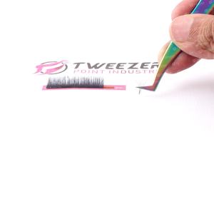 Pinzas de extensión de pestañas de acero inoxidable personalizadas, pinzas de volumen rectas delgadas de sujeción fuerte, caja de embalaje para extensión de pestañas - Product Image 5