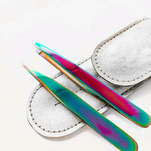 Nouvelles Pinces à Épiler Professionnelles pour Sourcils, Colorées, pour Épilation Fine, Outils de Maquillage Réutilisables en Acier Inoxydable, Pointues et Inclinées - Product Image 4
