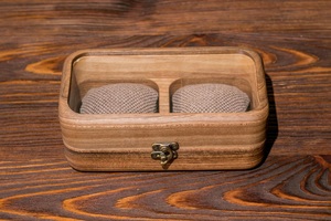 Solid Walnut Watch Box 10 Slot Watch Organizer Jewelry Storage Glass or Wooden Lid Monolithic Wood <b>Display</b> <b>Case</b> for Men - Product Image 3