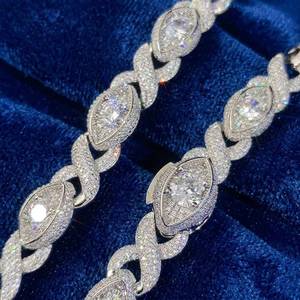 Export Quality Custom <b>Iced</b> <b>Out</b> Gold and Silver Diamond Cuban <b>Chain</b> for Street Style Party and Engagement Available for Sale - Product Image 5