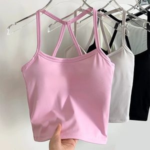 <b>Top</b> Selling Plus Size Women's Seamless High Support Brassiere Front Logo <b>Crystal</b> Adjustable Straps Yoga Fitness Wear New Arrival - Product Image 1