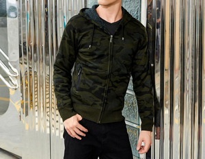 Sweat-shirt à capuche camouflage personnalisé avec logo, streetwear, 100% coton, molleton tricoté respirant, unisexe, camouflage woodland, mode urbaine - Product Image 4