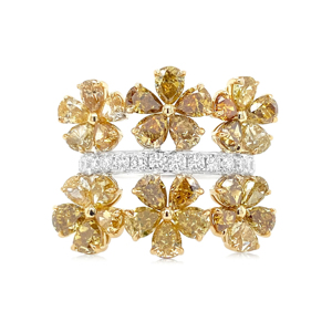 Romantic Flower Shape Crystal <b>Cuff</b> <b>Earrings</b> Gold Plated Women Party Jewelry Alloy Rhinestone - Product Image 3