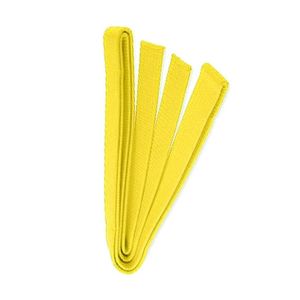 เข็มขัดฝึกศิลปะการต่อสู้คาราเต้สีเหลือง เข็มขัดฝึกซ้อมเทควันโดผ้าฝ้ายแบบเป็นชุดสำหรับนักเรียน เข็มขัดระดับมืออาชีพสำหรับ BJJ - Product Image 1