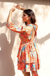 Fabricante de Vestidos Personalizados, Vestido Veraniego con Estampado Floral, Elegante y Moderno, Vestido Maxi de Diseño de Lujo en Modal - Product Image 2