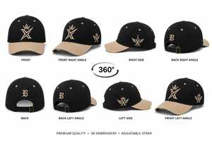 หมวกเบสบอลสีดำเบจ 5 ชิ้น ทำจากโพลีเอสเตอร์/ผ้าฝ้าย ปรับขนาดได้ พร้อมโลโก้ปัก 3 มิติ สำหรับกีฬากลางแจ้ง - Product Image 6