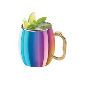 Juego de 4 tazas Moscow Mule, taza de cobre con patrón de piedra galvanizada, revestimiento de acero inoxidable 304, perfecta para vino y cerveza - Product Image 3