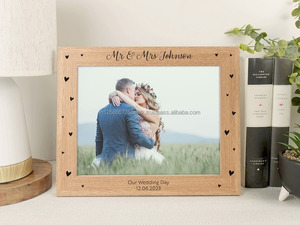 Casglow Heritage Modern Square Wooden Photo Frame with <b>UV</b> Printing Durable & Eco-Friendly Wall Mountable Vertical Orientation - Product Image 3