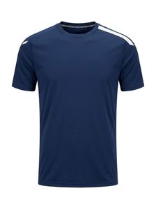 T-shirt pour homme à manches courtes, col rond, en polyester respirant, coupe classique, toutes saisons, couleur unie, haut de sport - Product Image 6