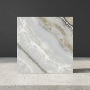 Azulejos de Porcelana Brillante Vistaar Marrón Mármol de 60x60cm, Pulido Digital, para Pisos Interiores, Premium, 8mm, Garantía de por Vida - Product Image 1