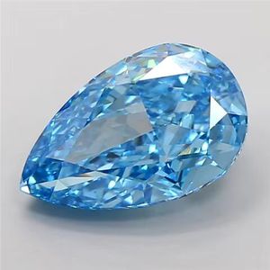 Diamante de laboratorio premium de 6 quilates, color azul, forma de pera, claridad VS1, diamante suelto, tamaño personalizado disponible para joyería de compromiso. - Product Image 6