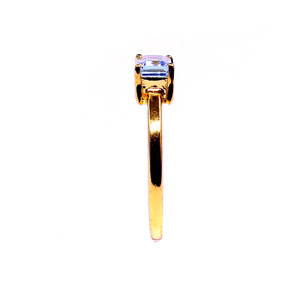 แหวนเงินแท้ 925 ชุบทอง ประดับบลูโทแพซ สำหรับทุกเพศ - Product Image 4