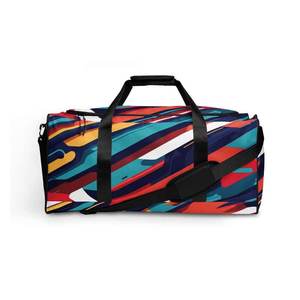 Galaxy Print Duffel <b>Bag</b> <b>Large</b> Capacity Polyester Travel <b>Bag</b> with Zipper Closure and Black Handles Portable Polyester Travel - Product Image 4