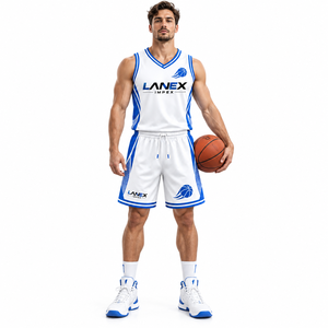 Ensemble d'uniformes de basketball personnalisés professionnels, maillot et short d'équipe, vêtements de sport de basketball légers et respirants, logo et nom personnalisés - Product Image 2