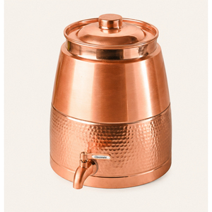Distributeur d'eau en cuivre pur en gros avec robinet en laiton anti-fuite, réservoir de stockage d'eau en cuivre martelé fait main, articles de boisson pour bureau - Product Image 5