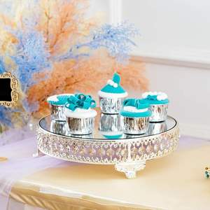 Decorative Eco-friendly Stainless Steel Cake Stand for Dessert <b>Table</b> Styling for Cake Cupcake and Pastry Display - Product Image 2