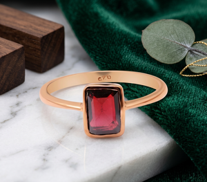 High Quality IGI Certified Red Fire <b>Garnet</b> Gemstone Rose Gold Plated 925 Sterling <b>Silver</b> Handmade Trendy <b>Rings</b> for Wholesaler - Product Image 4