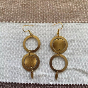 Brass <b>Earring</b> with simple trending designs made in India - metal jewelry - Product Image 1